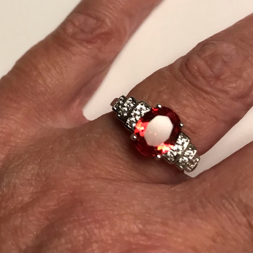 Tourmaline Stamped 925 Sterling Silver Ring